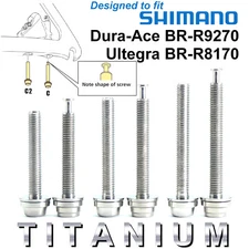 For Dura-Ace R9270/Ultegra R8170: 2 Screws w/Washer in TITANIUM for REAR caliper