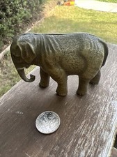 Antique Celluloid Toy African/Asian Elephant Made In USA Blow Mold