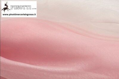 ORGANZA FABRIC FABRIC WITH 12 PINK ROSE FABRIC BY METER/HEIGHT = CM 150 -100% PL