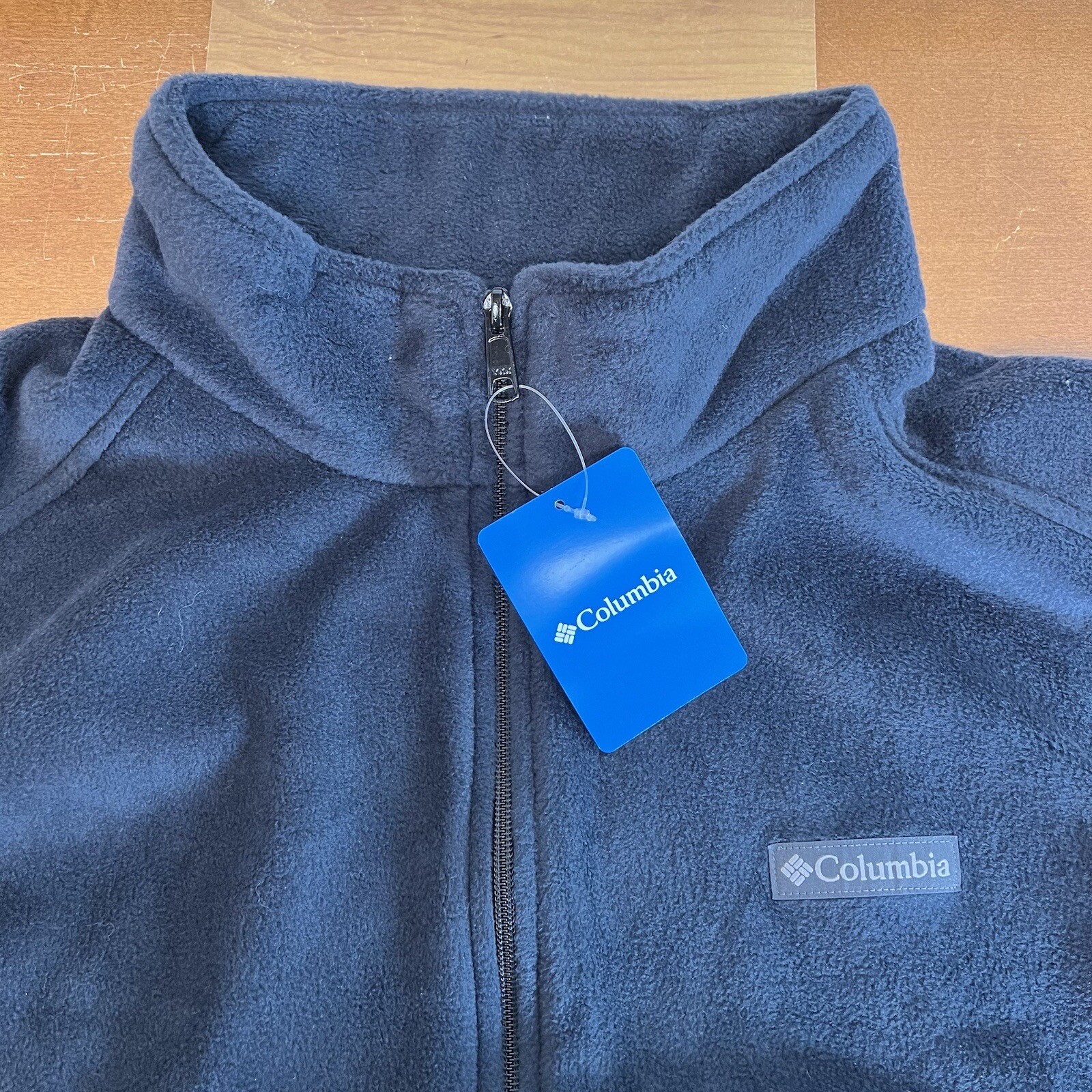 Columbia Vest Mens 3X Black Fleece Full Zip Sleeveless Gem