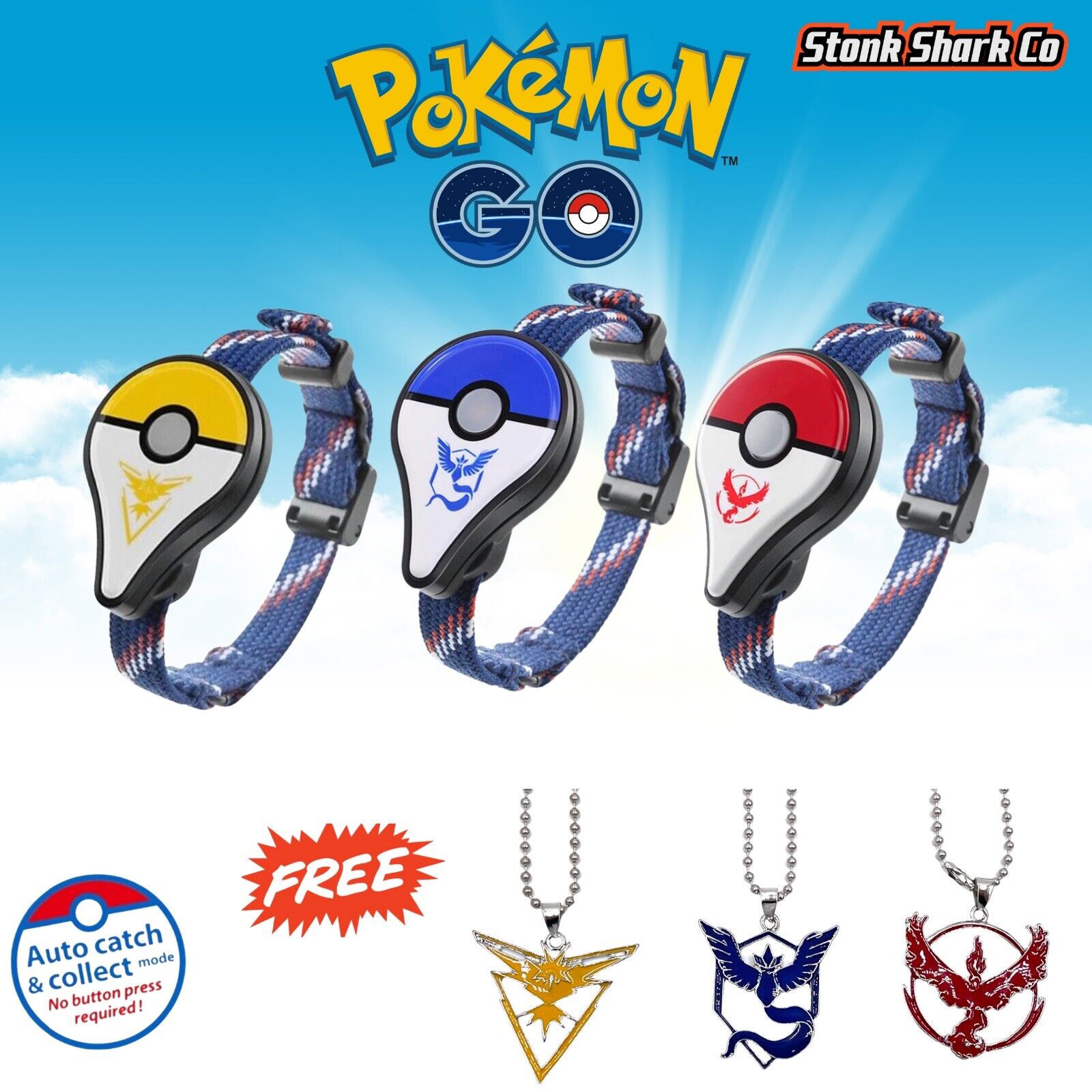 Nadruk Rechtzetten Snooze Pokémon Go Plus Auto Catch Bluetooth Bracelet for Nintendo Game USA Shipping