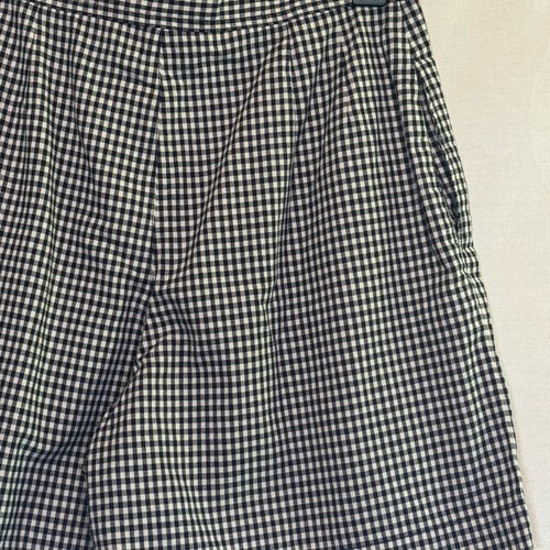 F-110 LizSport NWT Black & White Gingham 100% Cotton Summer Bermuda Shorts - Picture 10 of 13