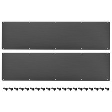 2pcs 8 x 30 Inches Aluminum Door Kick Plate for Exterior Door, Black