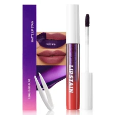 evpct Deep Mauve Red Peel Off Lip Stain Tints with Tweezer, Matte Liquid Lips...