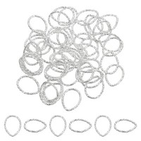 Offene Biegeringe,50 StüCk,14Mm,Tropfen-Verbinder Zur Schmuckherstellung,Silber