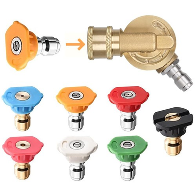 #ad 8 PCS Pressure Washer Pivoting Coupler Kit 7 Nozzle Tips 1 4 Inch 4500 PSI $33.10