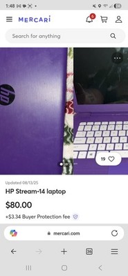 HP Stream Laptop Notebook Computer Windows 10 Dual-core Processor 4GB 14  Purple