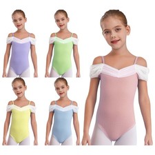 US Girls Bodysuit Ballet Dance Leotard Costume Tank Unitard Tumbling Biketards
