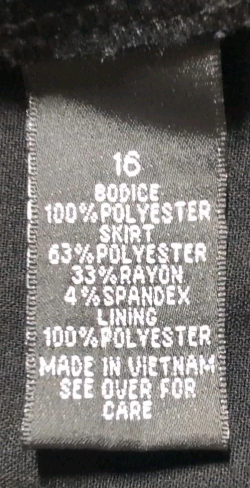 Abito donna Alyx taglia 16 blu e nero misto poliestere vestito senza maniche 24