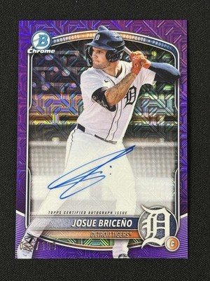 2026 Bowman Chrome Mojo Autographed Josue Briceno BMA-JB Purple Refractor /199 