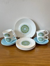 Vintage 1966 J&G Meakin’Aztec’ 13 Piece Tea Set Retro Mid Century Good Condition