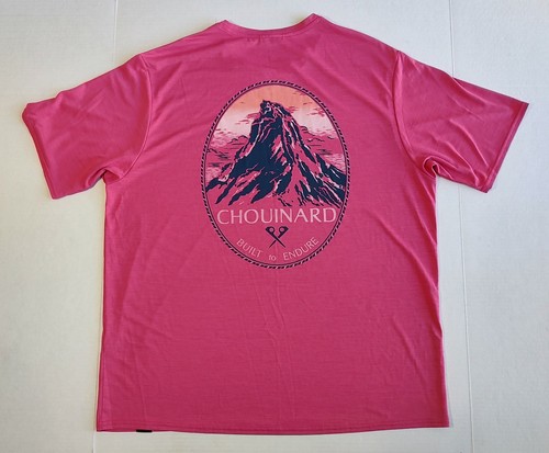 Patagonia Capilene Cool Daily T Shirt Mens L Pink Chouinard Performance Graphic 