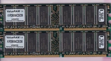 512MB 2x256MB PC-2100 KINGSTON KVR266X64C25/256 DDR1 HYNIX DDR-266 Memory Kit