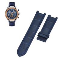 22mm Blue Leather Watch Strap For Guess Collection X10002G7S