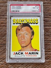 1971-72 1971 Topps Jack Marin PSA 8 NM-MT Sharp and Centered!