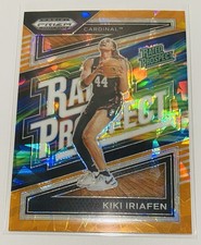 2024 Panini Prizm Draft Picks Orange Cracked Ice Rated Prospect Kiki Iriafen #10