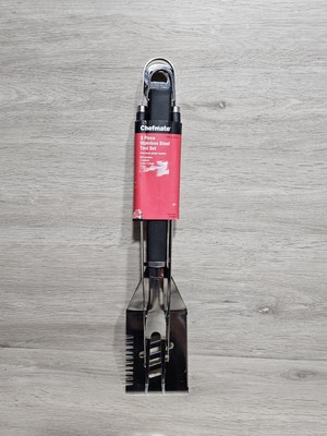 New Chefmate 3 Piece Stainless Steel Tool BBQ Set Spatula Tongs Fork Set 
