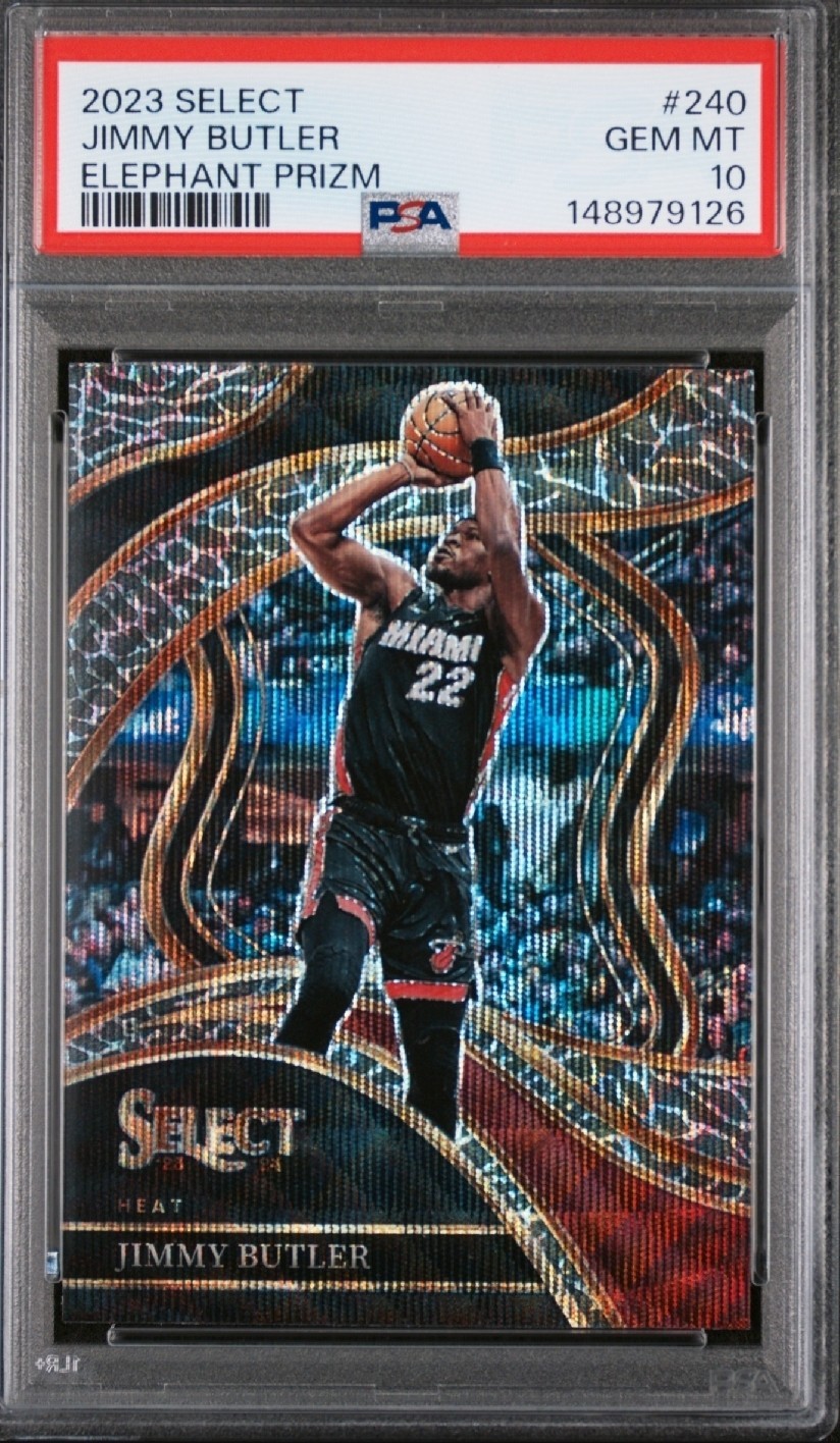 2023-24 Select Basketball - Jimmy Butler No.240 Courtside Elephant Prizm PSA 10