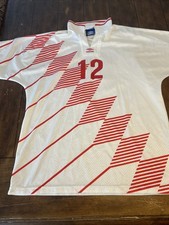Vintage Umbro Ajax Amsterdam Men's Soccer Jersey, Size L #12 Has FLAWS READ