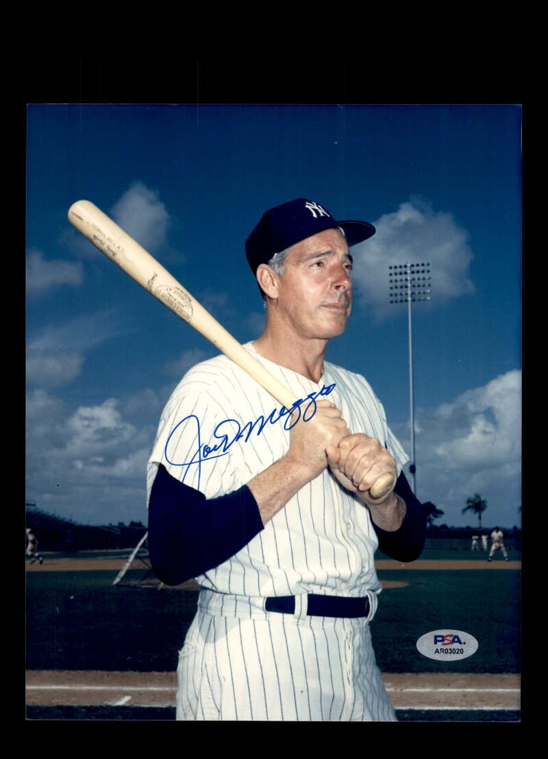 Joe DiMaggio PSA DNA Autograph 8x10 Photo Signed Yankees