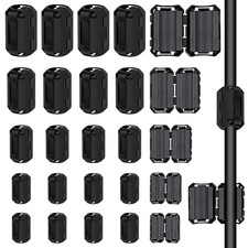 25PCS Clip-On Ferrite Ring Core RFI EMI Noise Suppressor Cable Clip for 3.5Mm/5M