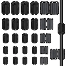 25PCS Clip-On Ferrite Ring Core RFI EMI Noise Suppressor Cable Clip for 3.5Mm/5M