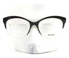 Miu Miu Eyeglasses Glasses VMU 04R 114-1O1 Shimmery Black to Clear 53mm w/pouch