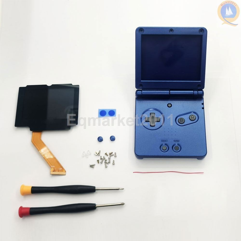 Coque Complète + écran Pour Game Boy Advance SP – Mario Silver – Neuf