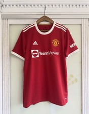 Manchester United 2021-2022 Home Soccer Jersey Football Shirt Kit Size Men’s L