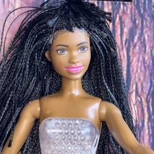 Mattel Barbie It Takes Two African American Doll Nude Braids Locs NO SOUND