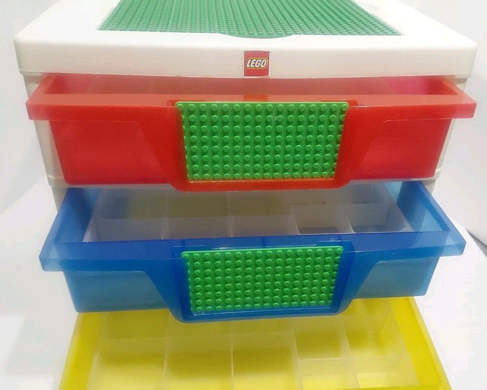 LEGO IRIS 3 Drawer Storage Tower Bin Organizer Container w/ 3 Sorting Bins - Image 3 of 4