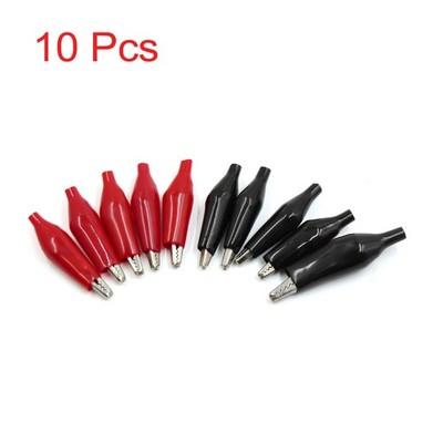 10pcs Rot Schwarz Batterie Krokodilladegerät Klemme Prüfung für Auto Fahrzeug