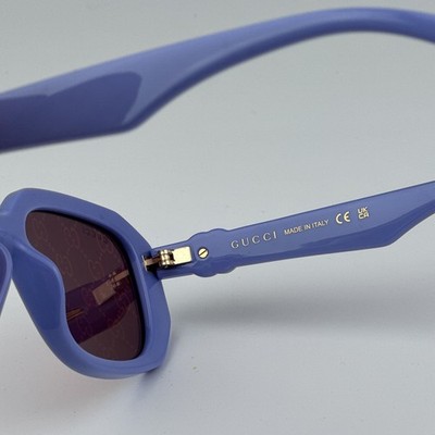 Gucci Women Sunglasses Violet Logo Pink Mirrored Geometric  display picture 2