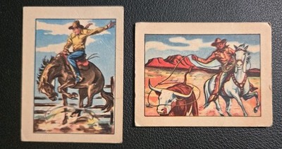 1951 Post Cereal Hopalong Cassidy 2 Card Lot - #5 & #19