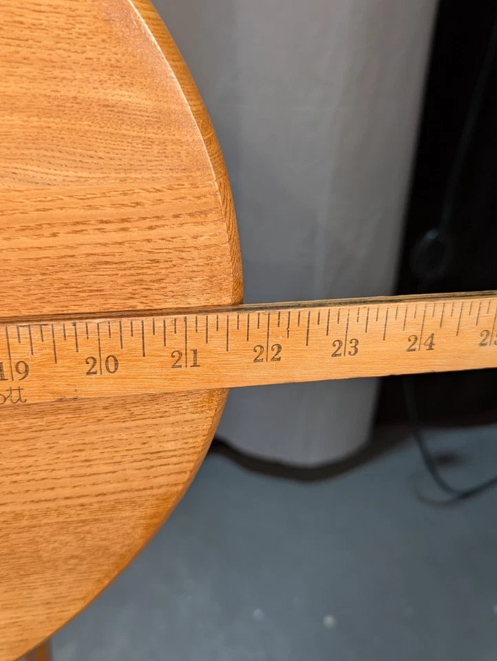 Juego de (3) bandejas de TV plegables de madera maciza de roble ovalado de colección con estante/soporte marrón dorado Foto 4 de 4