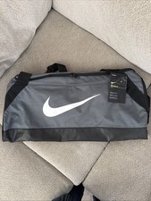 Nike Large Brasilia Duffel Bag BA-5333-064 Gray/Black New With Tags