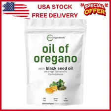 Micro Ingredients Oil of Oregano Softgels 6000mg Per Serving 300 Count | 2 ....