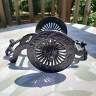 Antique Japanese Large Cast Iron Usubata Water Cart VASE STAND w/Child Figures — photo 1