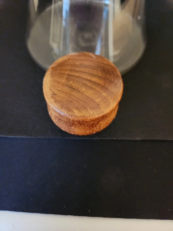 Jarra decantadora Dansk vidrio teca tapón diseño por Gunnar Cyren vintage Dinamarca Foto 4 de 4