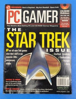 PC Gamer Magazine Star Trek Issue September 1996 No CD Rom Vol 3 No. 9