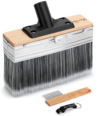 Bates Deck Stain Brush - 7.5-Inch, Wood Applicator Large, Black 