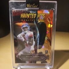Malik Nabers 2024 Wild Card Haunted Hits Monster Hunt Encased #1/3