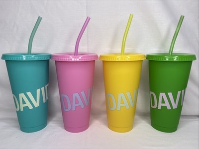 David s Tea Cups With Lids And Straws Set