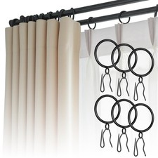 50 Pack Curtain Rings and Hooks - Stainless Steel Shower Curtain Rings and Ho...
