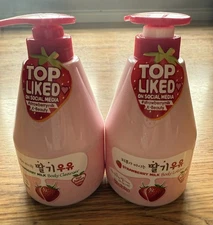 Kwailnara Welcos Korean Strawberry Milk Body Cleanser & BODY LOTION Set NEW 