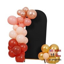 Wedding Arch Cover Arch Backdrop Cover Stretchy Spandex Backdrop 6FT Black