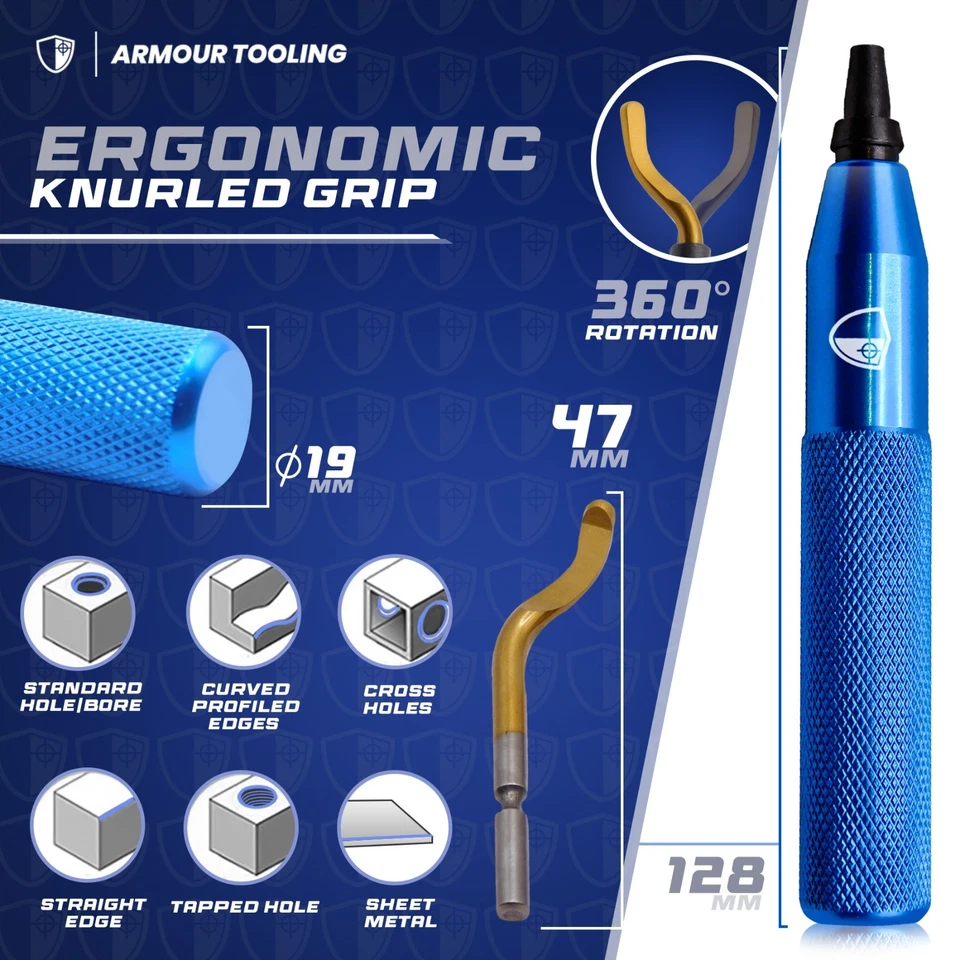 Deburring Tool Handle With 11 Blades – Deburring for Metal & 3D print support  - Image 4 of 4