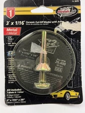Finish 1st 8470 3" X 1/16" Ceramic Grinding / Cut-Off Wheel W/ Arbor - METAL