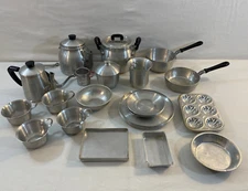 Vintage Creative Playthings Tea Set Cookware + Other Aluminum Kids Toy Pieces