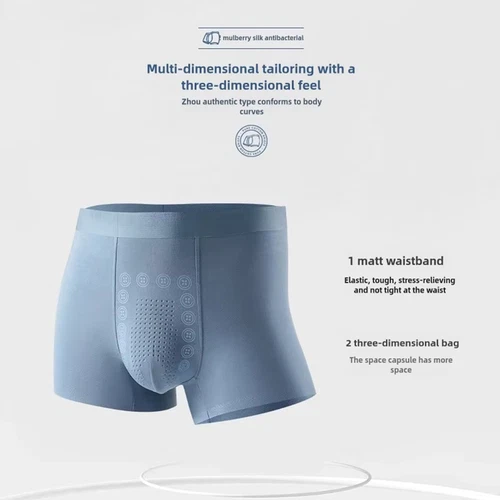 5PCS Magnetic Therapy Men's Underwear Elastic Men's Boxer Slim Briefs Breathable - 第 11/20 張圖片